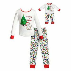 Dollie & Me Merry & Bright Pajama Set girl &doll